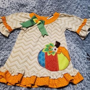 Girls 3T Fall Pumpkin Dress